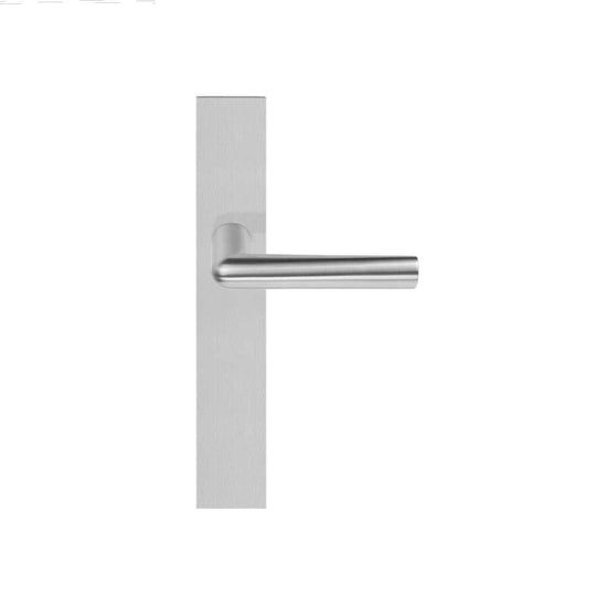 INC PBI101P236SFC unsprung lever handle on blank plate satin stainless steel in Satin Stainless
