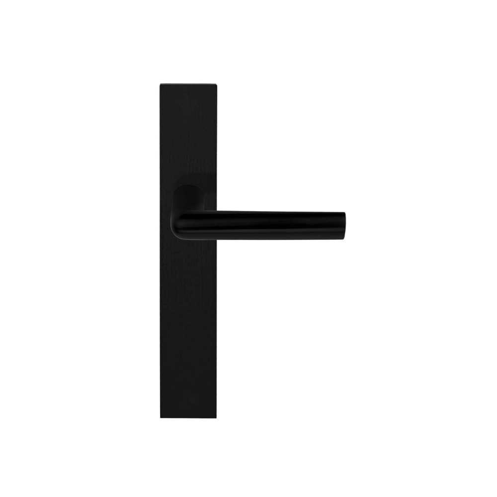 INC PBI101P236SFC unsprung lever handle on blank plate PVD satin black in Satin Black PVD
