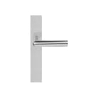Pair of Formani INC Lever handles with 25mm diameter on rectangular backplates, featuring sleek modern design and polished finish.
