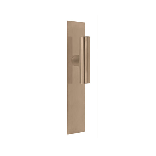 INC PBI103P236SFC unsprung lever handle on blank plate PVD light bronze in Light Bronze PVD