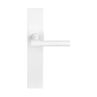 Pair of Formani ONE Lever handles with 15mm diameter on rectangular plates, showcasing sleek modern design and polished finish.