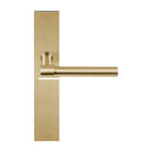 Pair of Formani ONE Lever handles with 15mm diameter on rectangular plates, showcasing sleek modern design and chrome finish.