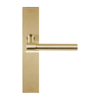 Pair of Formani ONE Lever handles with 15mm diameter on rectangular plates, showcasing sleek modern design and chrome finish.