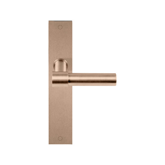 ONE PBL20P236SFC unsprung lever handle on blank plate PVD light bronze in Light Bronze PVD