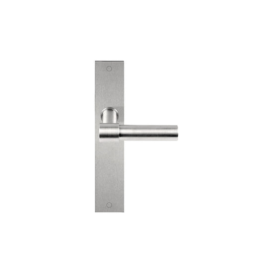 PIET BOON PBL20P236SFC unsprung lever handle 20mm on blank plate satin stainless steel in Satin Stainless