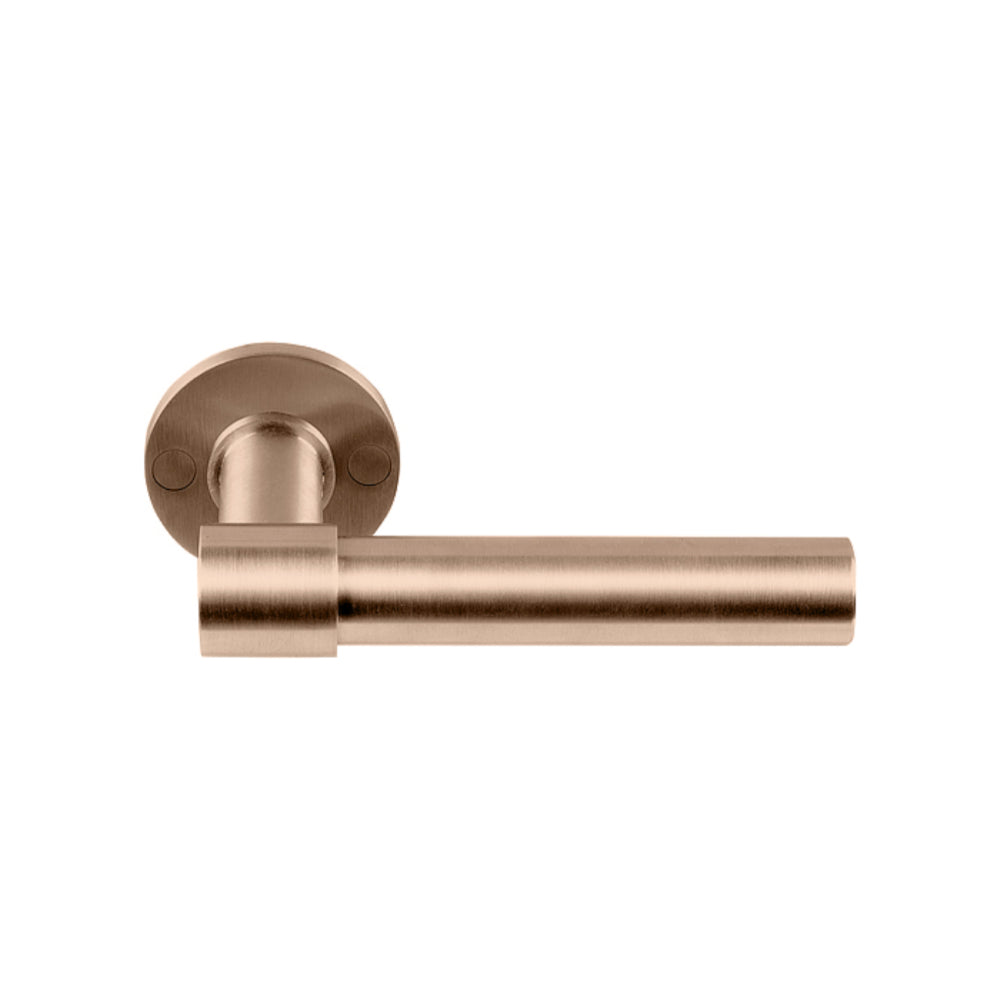 ONE PBL20XL/50 sprung lever handle on rose PVD light bronze in Light Bronze PVD
