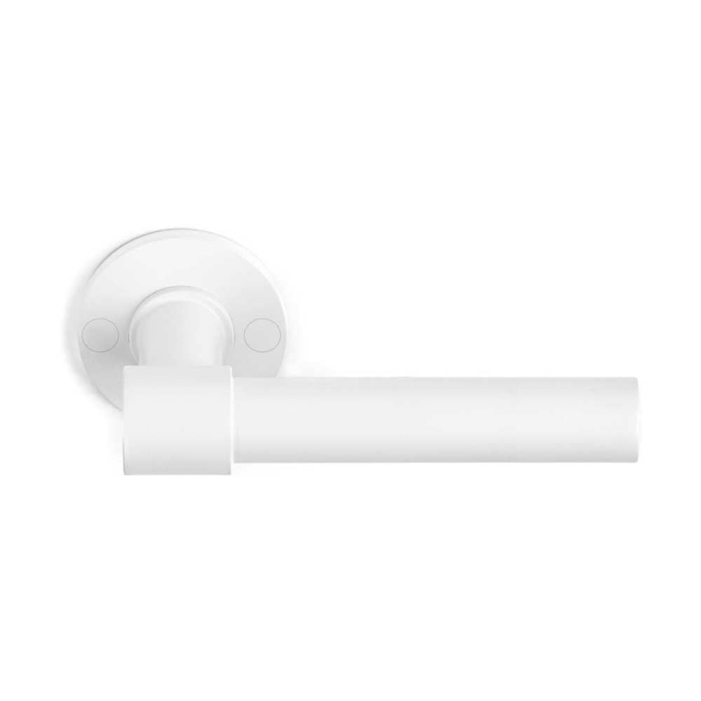PIET BOON PBL20XL/50 sprung lever handle 20mm on rose white in White