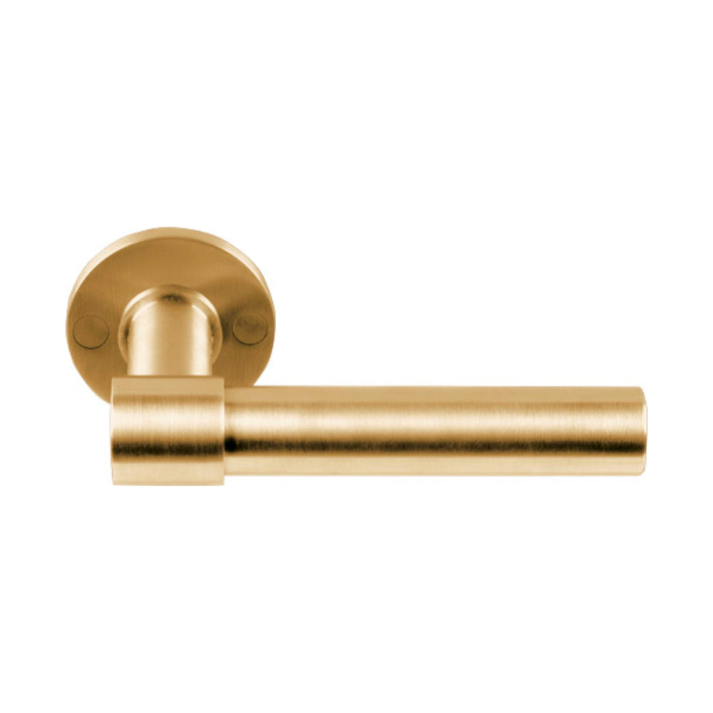 ONE PBL20XL/50 sprung lever handle on rose PVD satin gold in Satin Gold PVD