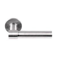 PIET BOON PBL20XL/50 sprung lever handle 20mm on rose satin stainless steel in Satin Stainless