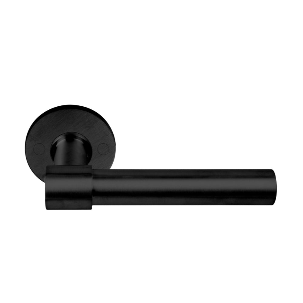 PIET BOON PBL20XL/50 sprung lever handle 20mm on rose satin black in Satin Black