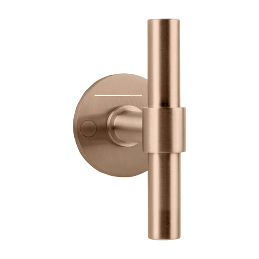 ONE PBT15/50 sprung lever handle on rose PVD light bronze in Light Bronze PVD