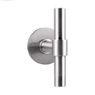 PIET BOON PBT15/50 sprung lever handle 15mm on rose satin stainless steel in Satin Stainless
