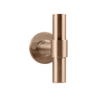 ONE PBT20/50 sprung lever handle on rose PVD light bronze in Light Bronze PVD