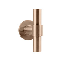 ONE PBT20/50 sprung lever handle on rose PVD light bronze in Light Bronze PVD