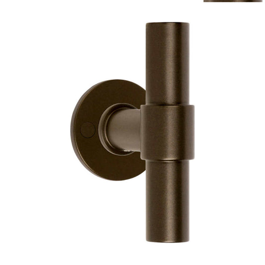 PIET BOON PBT20/50 sprung lever handle 20mm on rose bronze in Bronze