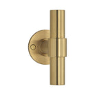 ONE PBT20/50 sprung lever handle on rose PVD satin gold in Satin Gold PVD