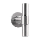 PIET BOON PBT20/50 sprung lever handle 20mm on rose satin stainless steel in Satin Stainless