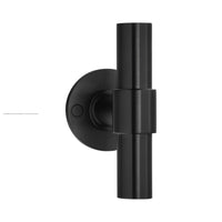 ONE PBT20/50 sprung lever handle on rose PVD satin black in Satin Black PVD