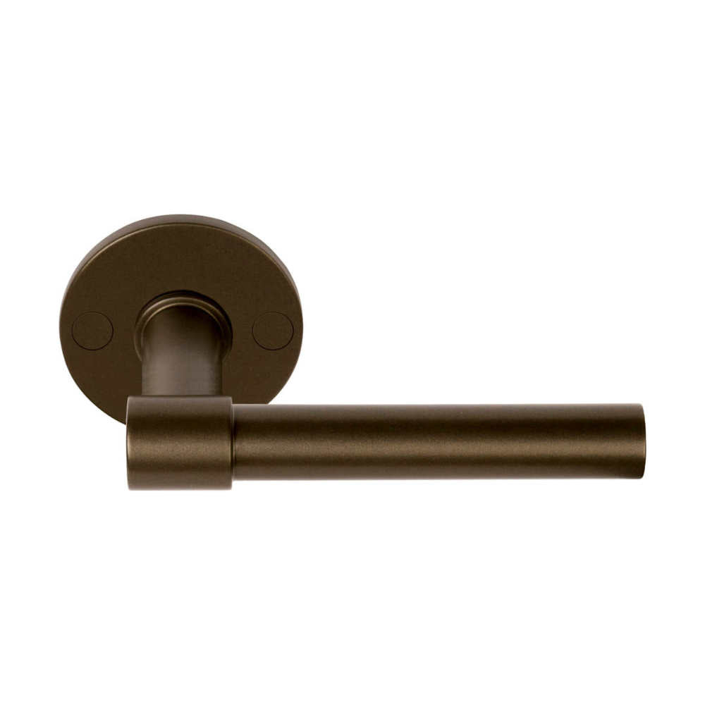 ONE PBL15/50 sprung lever handle on rose bronze in Bronze