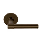 ONE PBL15/50 sprung lever handle on rose bronze in Bronze