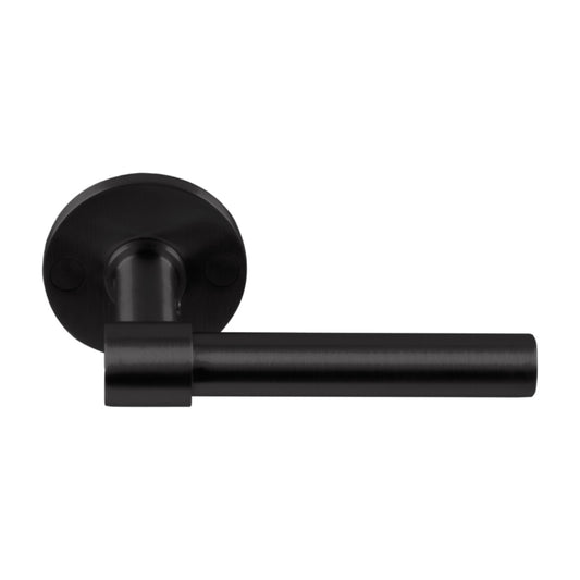 ONE PBL15/50 sprung lever handle on rose PVD satin black in Satin Black PVD