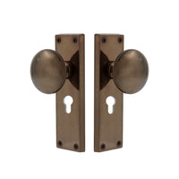 Victorian Knob Latch in Antique Bronze