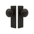 Victorian Knob Latch in Dark Roman Brass