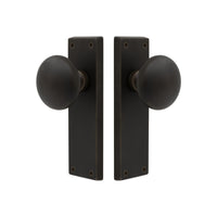 Victorian Knob Latch in Dark Roman Brass