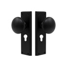 Victorian Knob Lock - Euro 48mm in Matt Black
