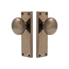 Victorian Knob Lock - Euro 48mm in Natural Bronze