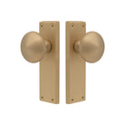 Victorian Knob Latch in Matt Satin Brass