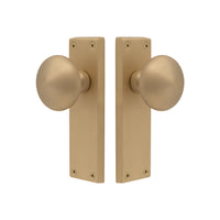 Victorian Knob Latch in Matt Satin Brass
