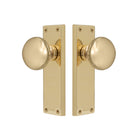 Victorian Knob Latch in Polished Brass