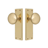 Victorian Knob Latch in Polished Brass