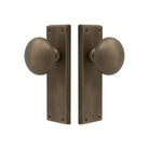 Victorian Knob Latch in Roman Brass