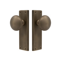 Victorian Knob Latch in Roman Brass
