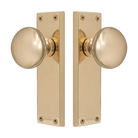 Victorian Knob Latch in Satin Brass Unlaquered