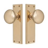Victorian Knob Latch in Satin Brass Unlaquered