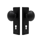 Victorian Knob Lock in Matt Black