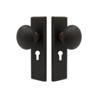 Victorian Knob Lock in Dark Roman Brass