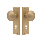 Victorian Knob Lock in Matt Satin Brass