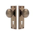 Victorian Knob Lock in Natural Bronze