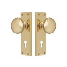 Victorian Knob Lock in Polished Brass