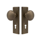 Victorian Knob Lock in Roman Brass