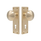 Victorian Knob Lock in Satin Brass Unlaquered