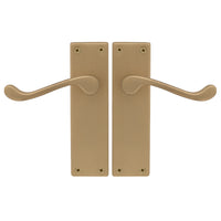 Victorian Lever Latch in Matt Satin Brass