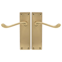 Victorian Lever Latch in Polished Brass