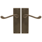 Victorian Lever Latch in Roman Brass
