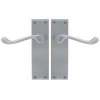 Victorian Lever Latch in Satin Chrome