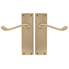 Victorian Lever Latch in Polished Brass Unlacquered